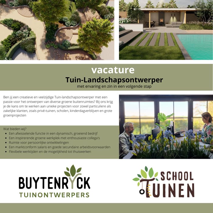 vacature Tuin en landschapsontwerper 2024
