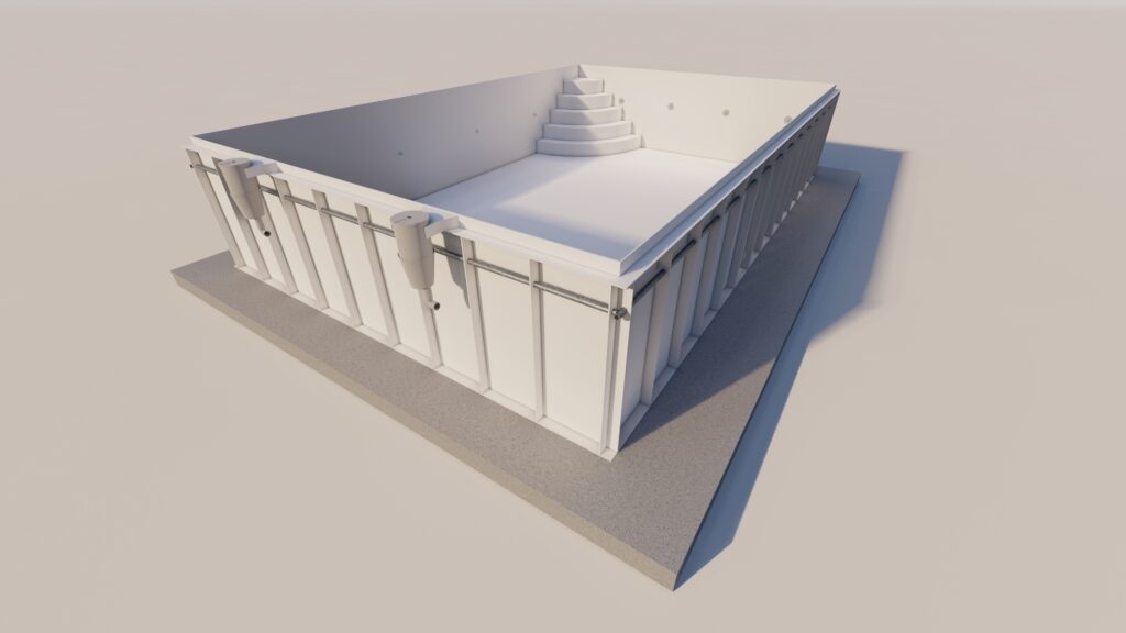 bad met hoektrap rond